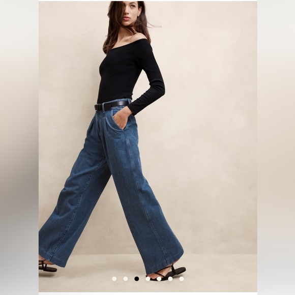 NWT LUXE HIGH RISE TROUSER JEANS BANANA REPUBLIC - Picture 3 of 4